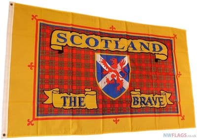 Scotland The Brave Tartan Flag - 5ft x 3ft | Standard Polyester