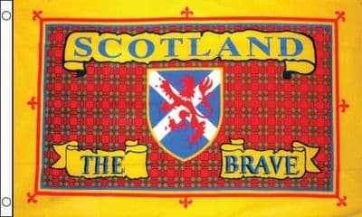 Scotland The Brave (Tartan ) VALUE 3ft x 2ft Flag