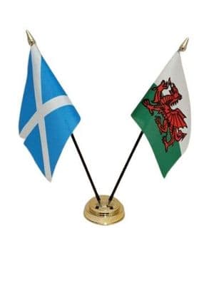 Scotland with Wales Friendship Table Flag