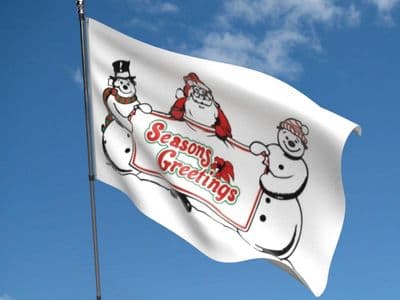 Season's Greetings Flag 5ft x 3ft