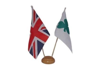 Shamrock Friendship Table Flag - Wood