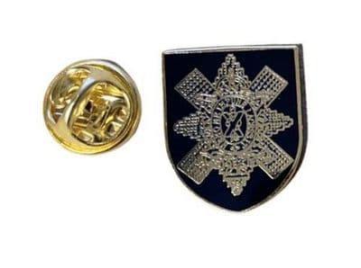 Shield Black Watch Pin Badge
