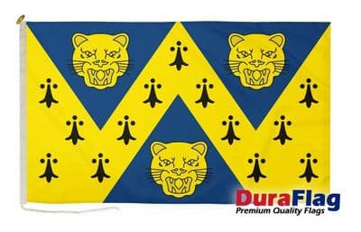 AZ FLAG Shropshire County Table Flag - 5x8 Inch England Desk Flag With Black Base