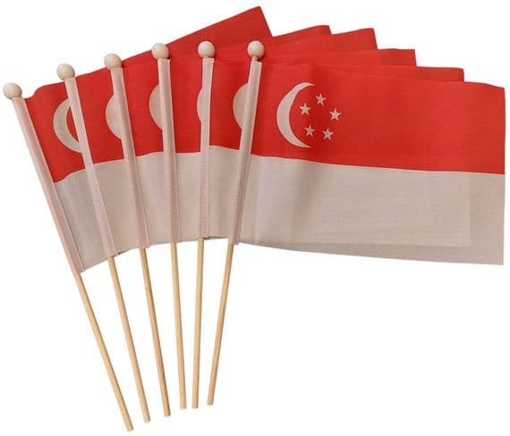 Singapore Pack of Hand Flags | Buy Singapore Pack of Hand Flags