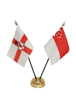 Singapore with Northern Ireland Friendship Table Flag