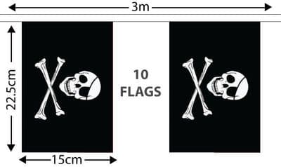 Skull and Crossbones Bunting 3m
