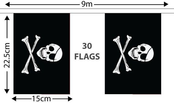 Skull & Crossbones Bunting | Buy Skull & Crossbones Bunting | NWFlags