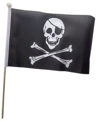 Skull and Crossbones Hand Flag