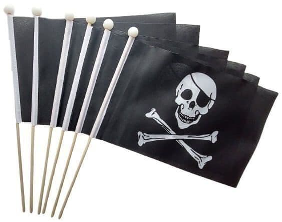 Buy Skull & Crossbones Pack of Hand Flags | NWFlags