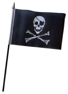 Skull and Crossbones Table Flag - NO BASE