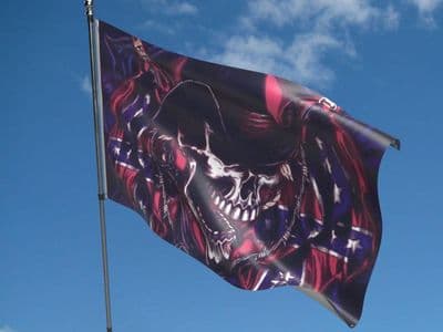 Skull Cowboy Flag 5ft x 3ft