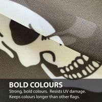 Skull and Crossbones 1.5ft x 1ft Knitted Heavy Polyester Flag | NWFlags