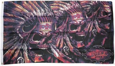 Skull Indian Flag - 5ft x 3ft | Standard Polyester