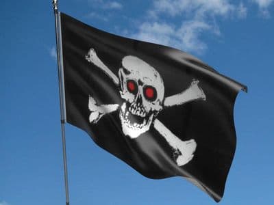 Skull Red Eyes Pirate Flag - 5ft x 3ft | Standard Polyester