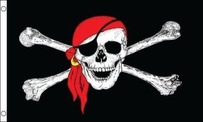 Skull With Scarf Flag VALUE 3ft x 2ft