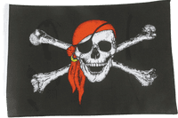 Skull & Scarf Pirate 1ft Flag | Buy Skull & Scarf Pirate 1ft Flag