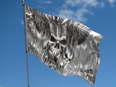 Skull with Sword Flag 5ft x 3ft