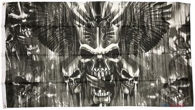 Skull with Sword Flag - 5ft x 3ft | Standard Polyester