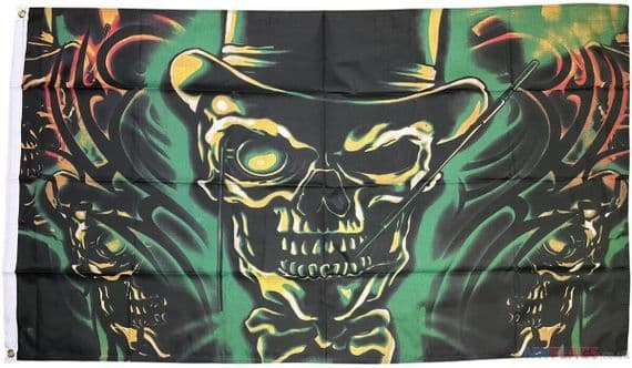 Skull with Top Hat Flag | Buy Skull with Top Hat Flag | NWFlags