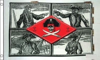 Skulls Pirate Flag - 5ft x 3ft | Standard Polyester
