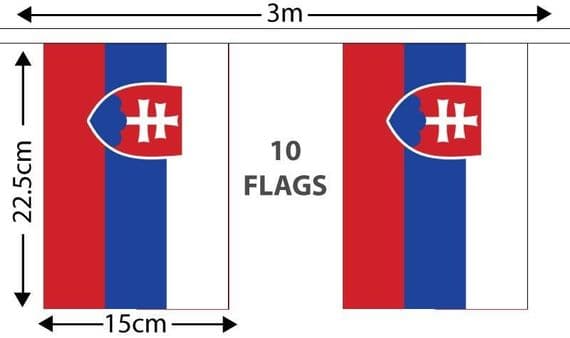 Slovakia Small Bunting | Buy Slovakia Small Bunting | NWFlags