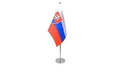 Slovakia Satin Table Flag