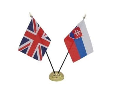 Slovakia with UK Friendship Table Flag