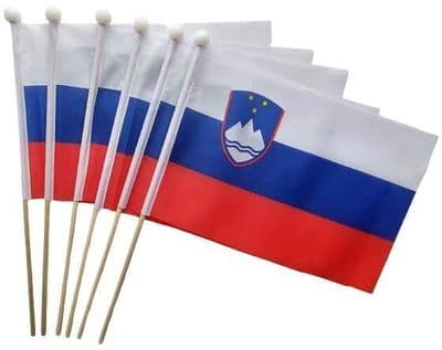 Slovenia Hand Flag - 6 Pack