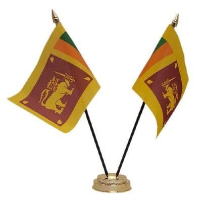 Sri Lanka Double Table Flag
