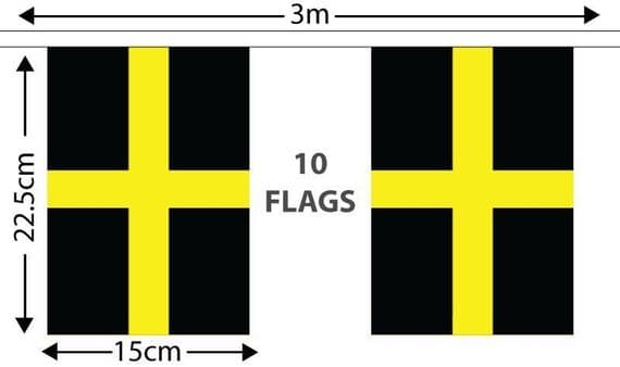 St David Bunting Small | Buy St David Small Bunting | NWFlags