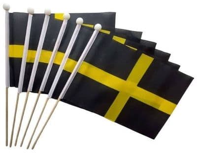 St David Hand Flag - 6 Pack