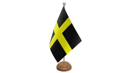 St David Table Flag - Wood