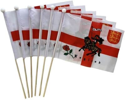 St George Charger Hand Flag - 6 Pack
