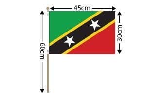 St Kitts and Nevis Large Hand Flag 18