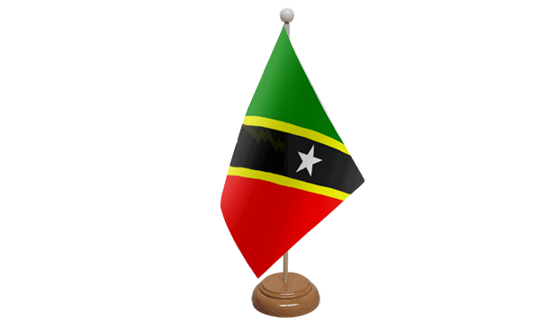 St Kitts And Nevis Wooden Table Flag