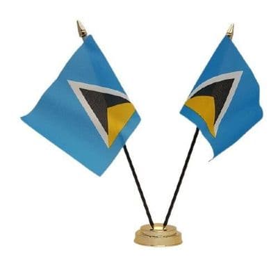 St Lucia Double Table Flag