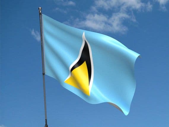 St Lucia Flag | Buy St Lucia 5ft x 3ft Flag | North West Flags