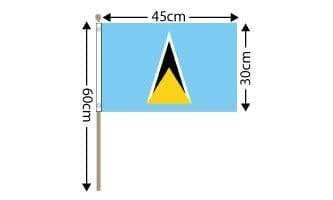 St Lucia Large Hand Flag (18