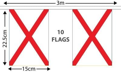 St Patricks Cross 3m Bunting