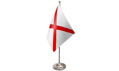 St Patricks Cross Table Flag - Satin