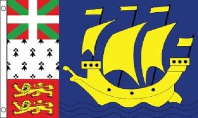 St Pierre and Miquelon 5ft x 3ft Flag