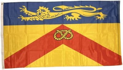Staffordshire Flag 5ft x 3ft - Knitted Heavy Polyester