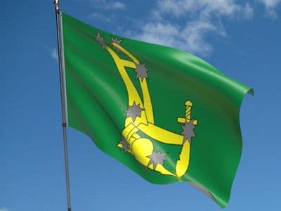 Starry plough Green Flag 5ft x 3ft
