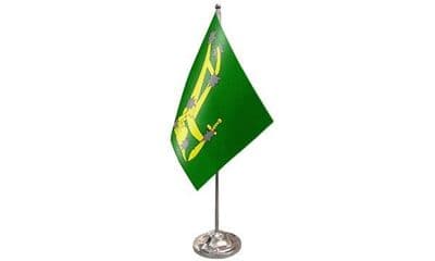 Starry Plough Green Table Flag - Satin