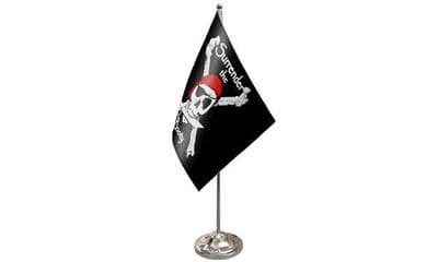 Surrender the Booty Table Flag - Satin