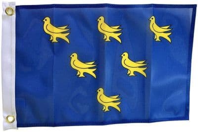 Sussex Flag 1.5ft x 1ft - Knitted Heavy Polyester Small Flag with 2 Eyelets