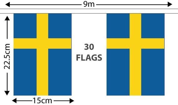 Sweden Bunting | Buy Sweden Bunting | North West Flags