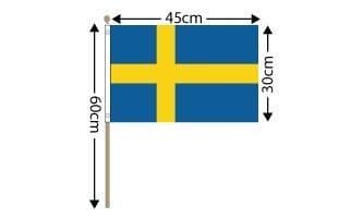 Sweden Large Hand Flag (18