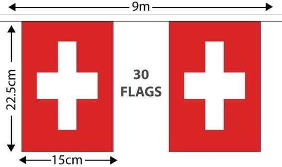 Switzerland Bunting | Buy Switzerland Bunting | NWFlags
