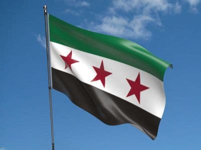 Syria (3 Stars) 5ft x 3ft Flag
